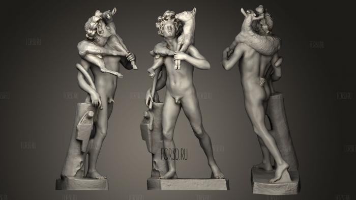 Faun with goat stl model for CNC